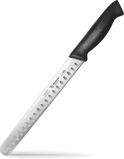 Chef 10-Inch Carving Knife, NSF Certified CP5-10, Granton Edge for Turkey Ham Meat Slicing, Black