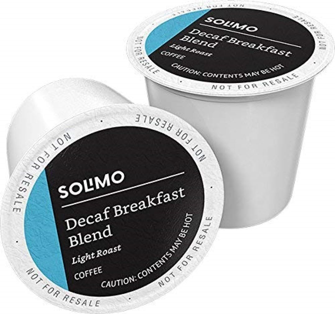 Solimo Decaf Coffee Pods - Breakfast Blend for Keurig 2.0 | 100 Count Pack