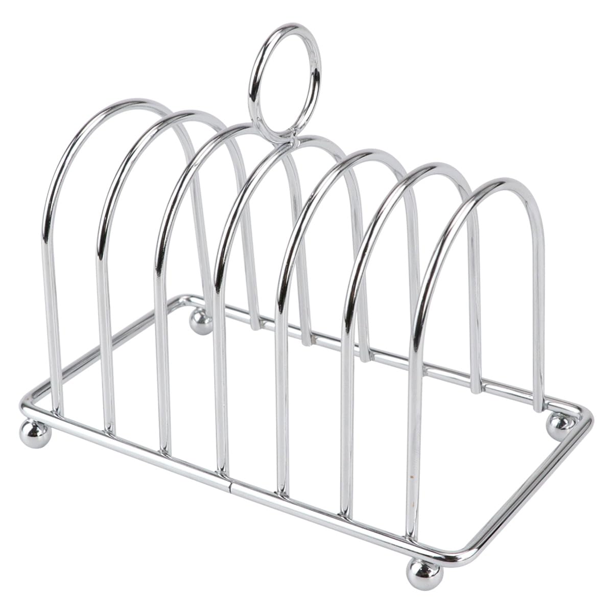 Toast Rack Stainless Steel Toast Holder Stand with Ball Feet and Loop Carry Handle Bakeware Grid Cooling Racks for Buffet Breakfast Lunch Dinner