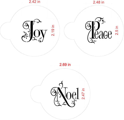 Joy, Noel and Peace Cookie Set by Designer Stencils