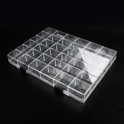 Chemlliy 36 Grids Clear Plastic Organizer Box, Craft Storage Container for Beads Organizer, Art DIY, Crafts Jewelry Storage, Fishing Tackles, Rock Collection, 1 Pack