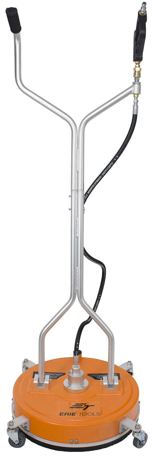 Erie Tools 20" Polypropylene Surface Cleaner with Vacuum Port with Wheels and Wand Pressure Washer Attachment 4000 PSI, 10.5 GPM