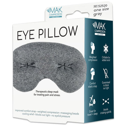 Brownmed IMAK Eye Pillow - Sleep Mask with ErgoBeads for Pain Relief - Cooling & Relaxing Sleep Aid - Black