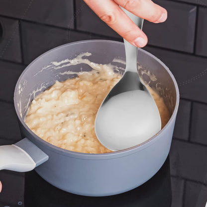 UPKOCH Stainless Steel Rice Spoon Paddle 7.87 Inch Metal Rice Scoop with Comfortable Handle for Serving and Salad Kitchen Utensil