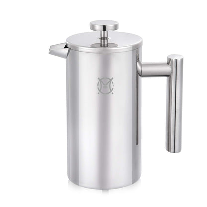 MAGICAFÉ French Press Coffee Maker – 2 Cups Small Stainless Steel Coffee Maker Double Walled French Press 750ML/24OZ