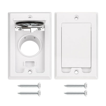 ANTOBLE Central Vacuum Square Door Inlet Wall Valve Plate Central Vacuum Wall Plate Replacement Parts for Nutone Beam VacuFlow Electrolux Central Vac System (2 Pack, No Electric Connector)