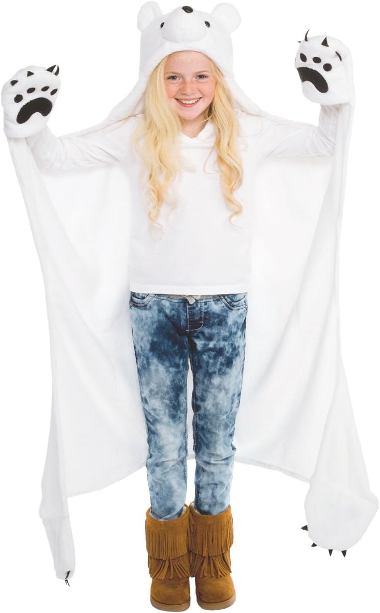 Kids Wearable Hooded Blanket by Fin Fun - Perfect for Boys & Girls