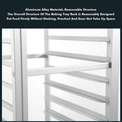GenSDH Commercial Mobile Sheet Pan Rack, 9/15/18-Tier Bakery Rack, Heavy-Duty Food Tray Cooling Cart for Cooking & Baking, 400Kg Load Capacity