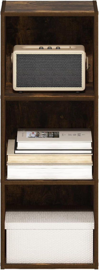 3-Tier 9 12 32, Furinno PASIR Book Shelf, Bookshelf, Bookcase with Open Shelves, x x for Living Room, Bedroom, Home