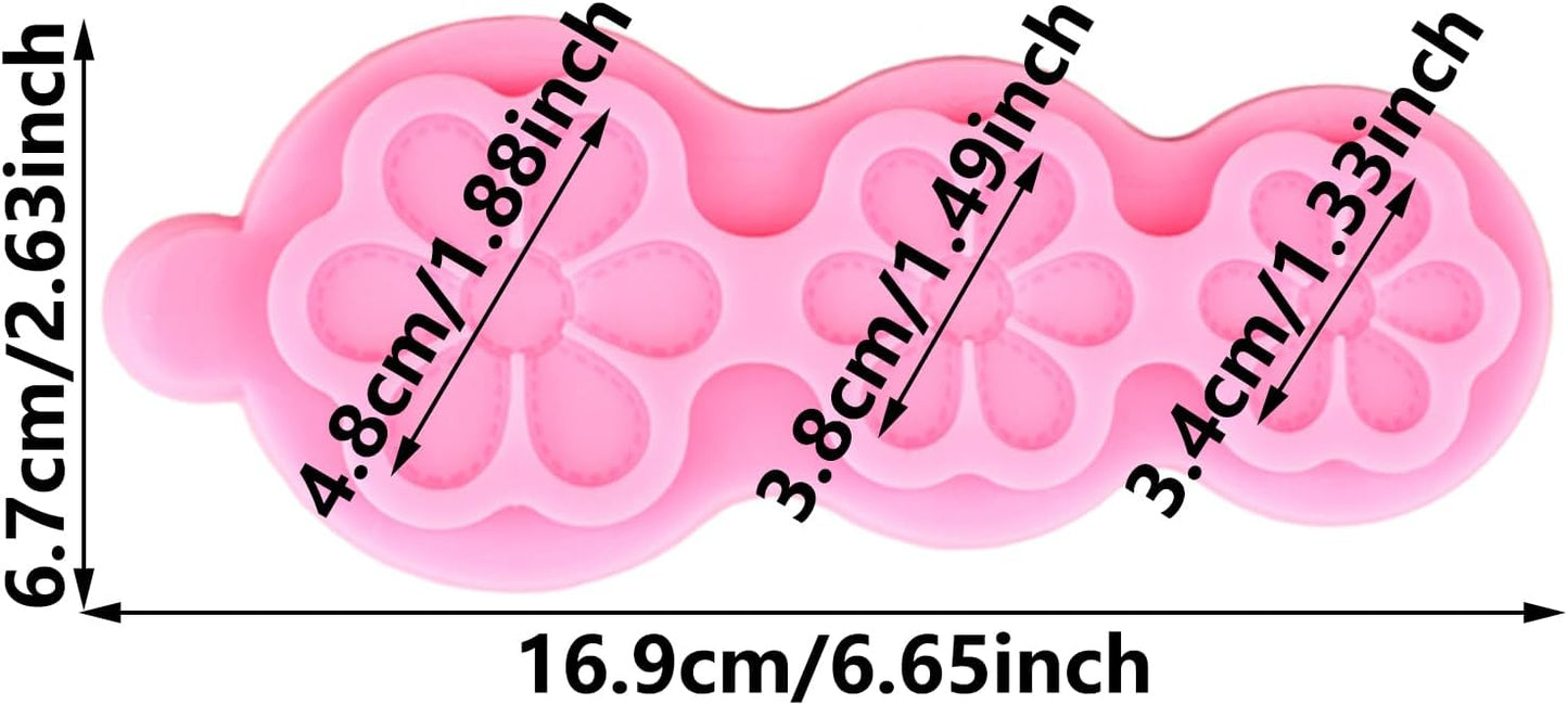 Knitted Flower Fondant Silicone Mold for Cake Decorating, Cupcake Topper, Candy Chocolate