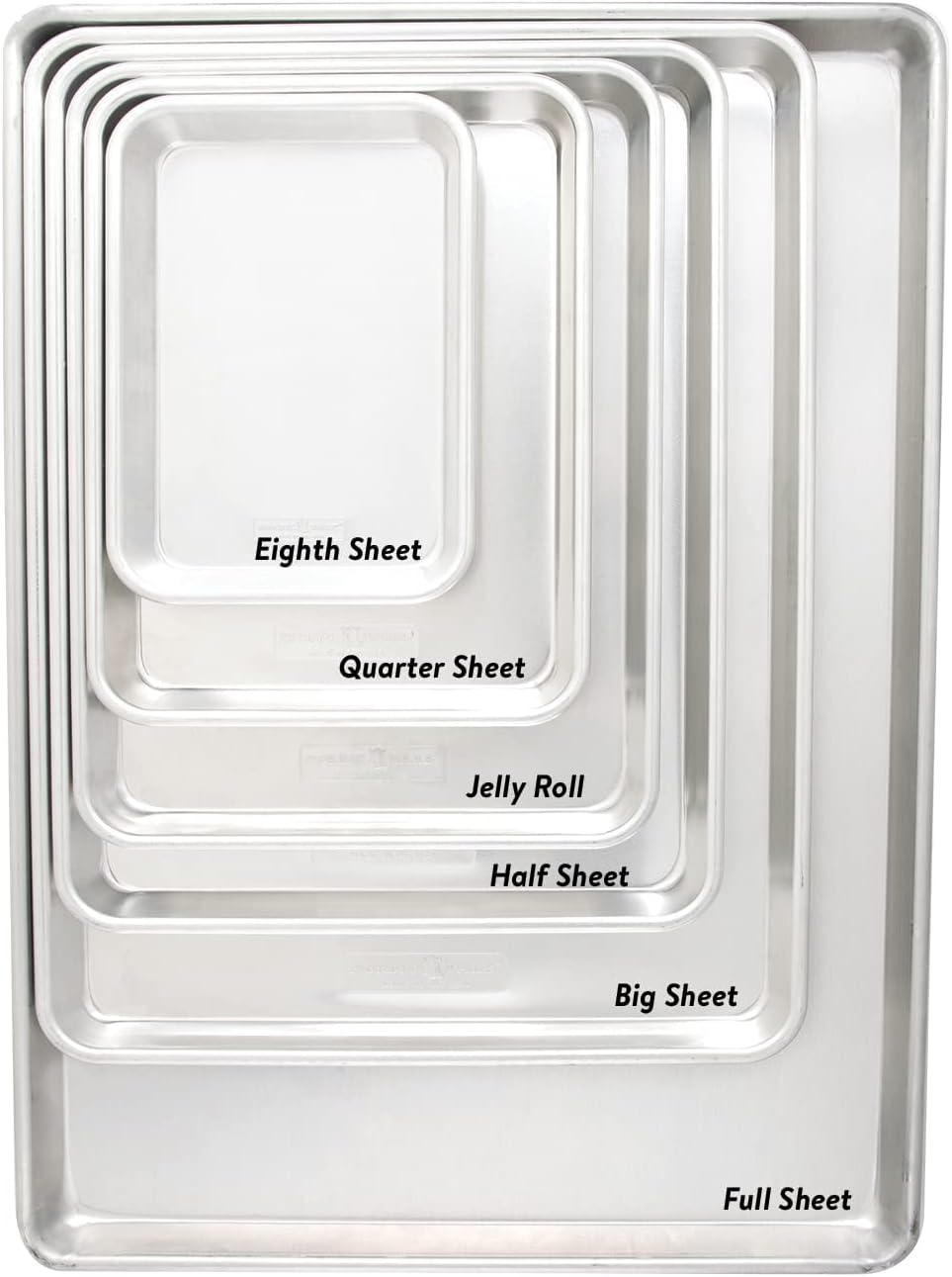 Nordic Ware Half Sheet & Quarter Sheet Set - Nonstick Baking Trays with Grid Design