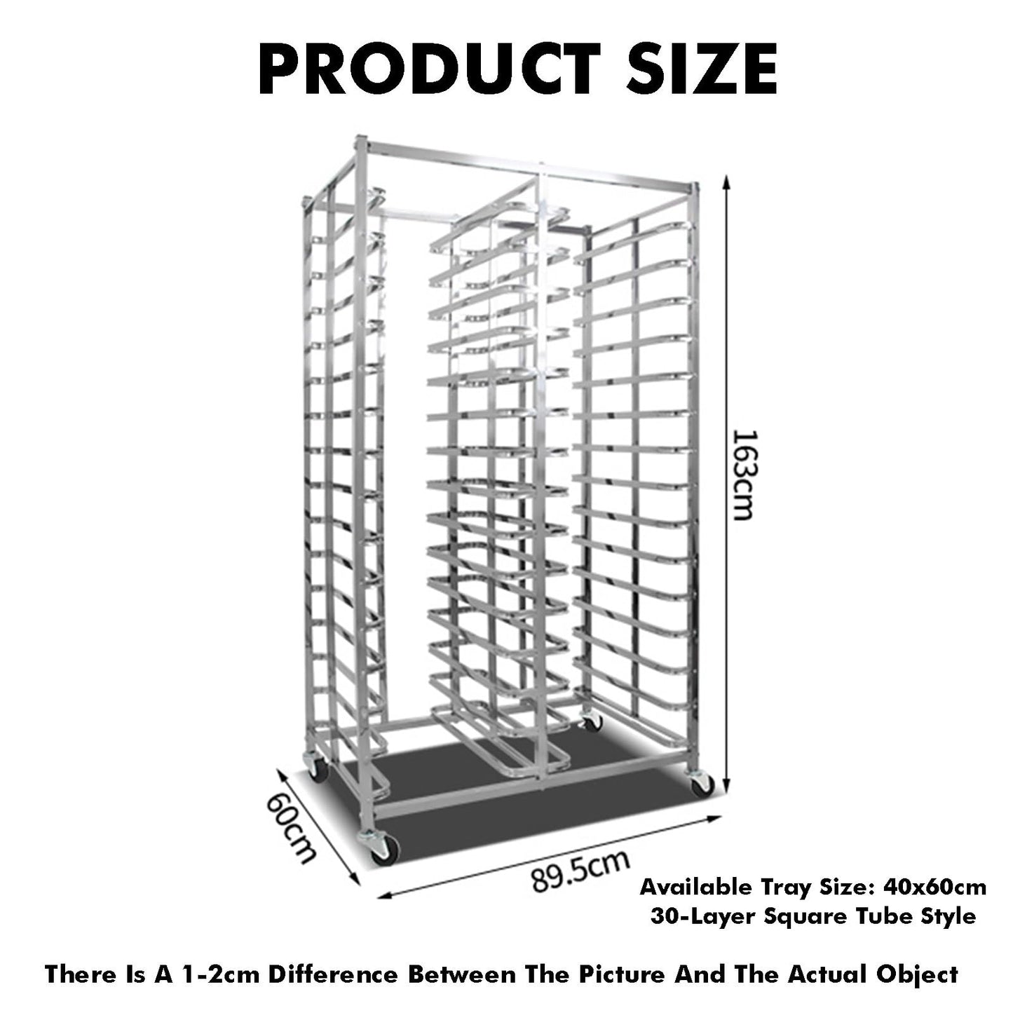 Quick Rack for Baking Pans,30-Tier Heavy-Duty Rolling Bread Pan Rack - Bakery & Restaurant Storage Solution for Efficient Food Service Organization, Essential Commercial Kitchen Equipment