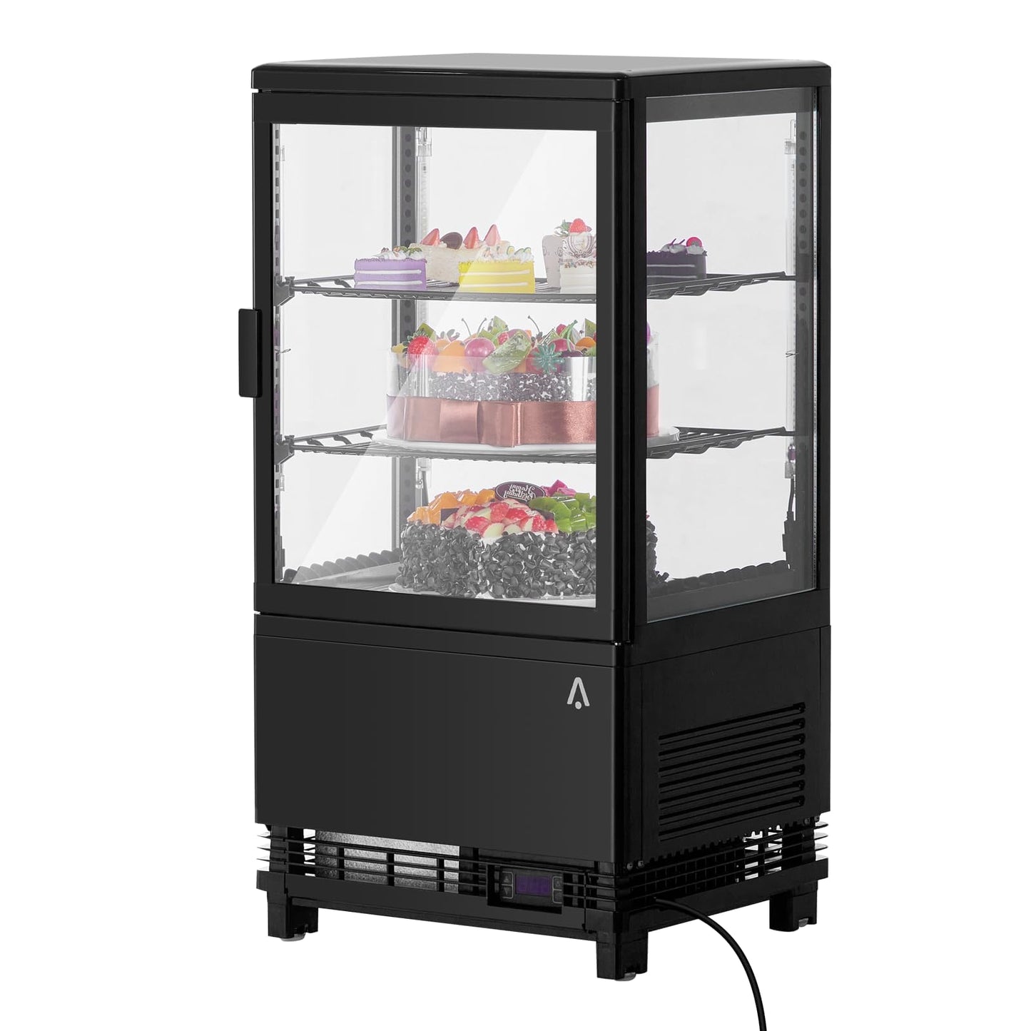 GAOMON 4CcZ18Oc0fFVxPrvQ5OJpgmbn 7GI5FSAXVY3 Countertop Refrigerator Cu.Ft. Bakery Display Case, 2.1 Cubic Feet, Black