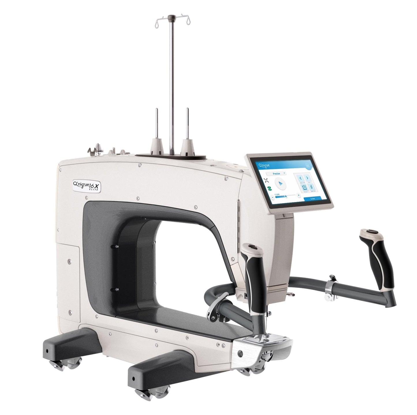 Q'nique 16X - Elite Long Arm Quilting Machine and Quilting Frame | The Grace Company (Q'nique 16X Elite & Evolution Elite 8' Rolling Frame)