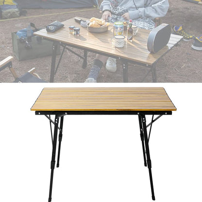 OPPWONG Portable Aluminum Alloy Folding Table Camping Picnic Desk with Easy Assembly No Tools Needed for Outdoor BBQ Dining