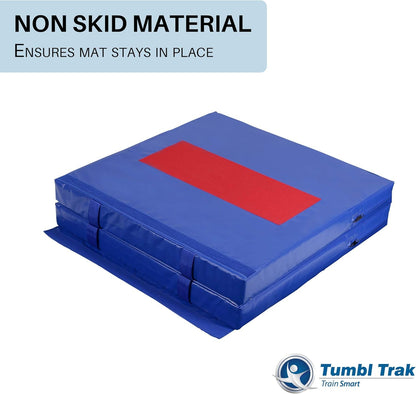 Tumbl Trak Junior Practice Mat, 3'x6'x4", Crash Mat for Gymnastics and Cheer, Landmat for Gymnastics Training, Royal Blue