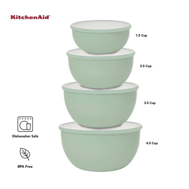 KitchenAid Prep Bowls with Lids, Set of 4