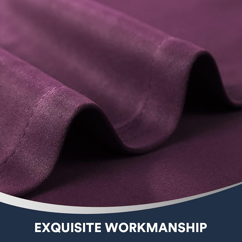 French Door Curtains for Doorways, Thermal Insulated Blackout Shades for French Doors, 2 Panels, Burgundy