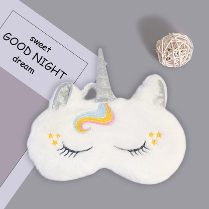 Cute Animal Sleeping Mask Soft Plush Blindfold Cute Rabbit Panda Koala Eye Cover Eyeshade for Kids Teens Girls Women (Flamingo)