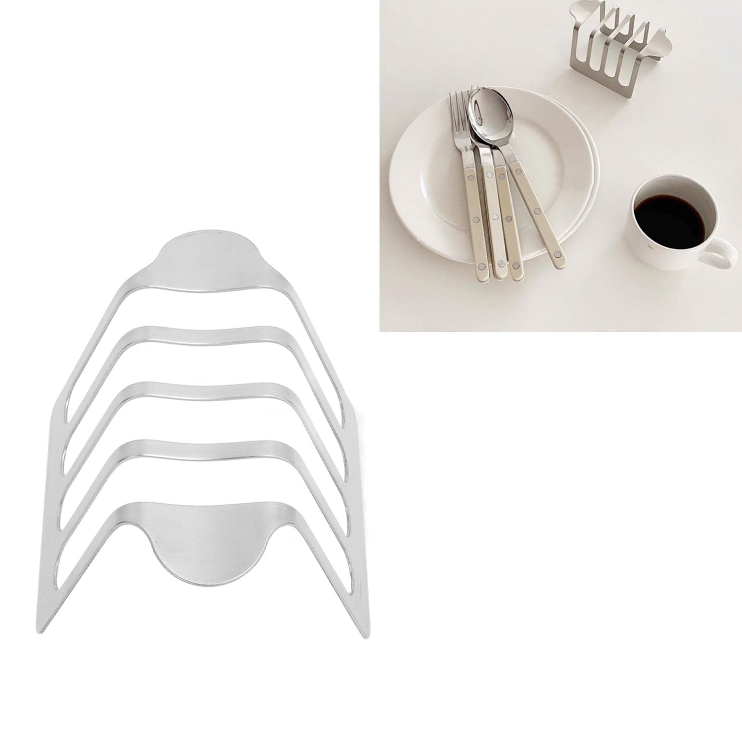 Hapivida Toast Rack Bread Holder, Stainless Steel Toast Rack Vintage Toast Cooling Grid Bread Rack for Baking