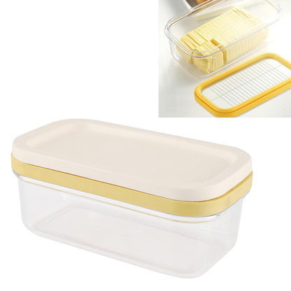 Yctze Butter Box Cheese Container with Cutting Net for Food Storage in Kitchen, Plastic Dish Box with Lid - Ideal for Cheese, Velveta and Butter Storage