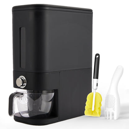 Culmino Rice Dispenser 25 lbs I Rice Storage Container 25 lbs with Sponge, Scoop & Measuring Cup I Airtight Rice Container with Lid I Best Food Dispenser Rice Bucket I Cereal Dispenser for Pantry