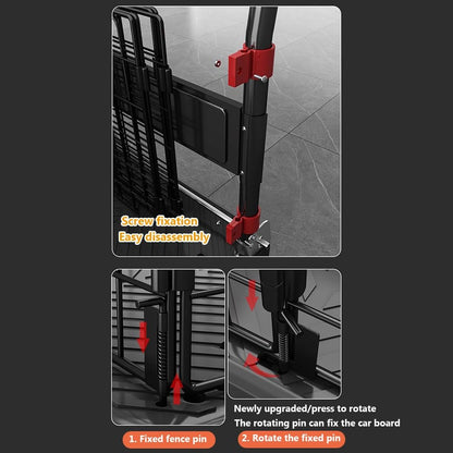 Heavy Duty Folding Platform Truck Cart with Cage and Wheels - Ideal for Warehouse Transport and Moving Heavy Loads