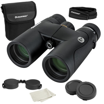 Celestron–Nature DX ED 10x42 Premium Binoculars –Extra-Low Dispersion Objective Lenses –Outdoor and Birding Binocular–Fully Multi-Coated with BaK-4 Prisms–Rubber Armored – Fog & Waterproof Binoculars