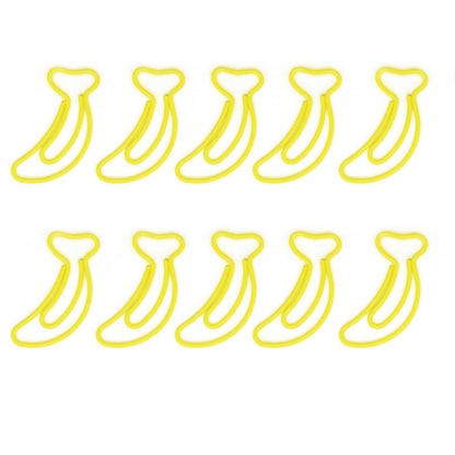 Haowuliao 60 Yellow Banana Paper Clips Bookmarks, Gift for Banana Lovers, Fruit Shop Owners