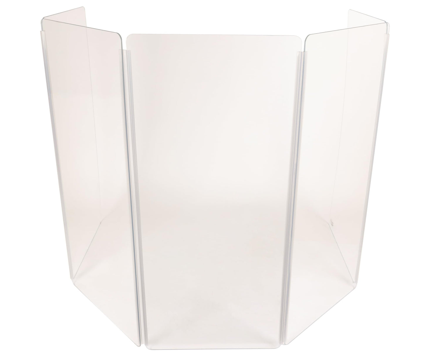 5' tall, 5 panel drum shield screen cage with full-length flexible hinges for acoustic isolation and sound reduction. 8.5' wide x 3' deep footprint Made in USA