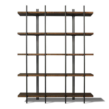 Grain Wood Furniture Cascais 53" Bookcase in Brown Oak