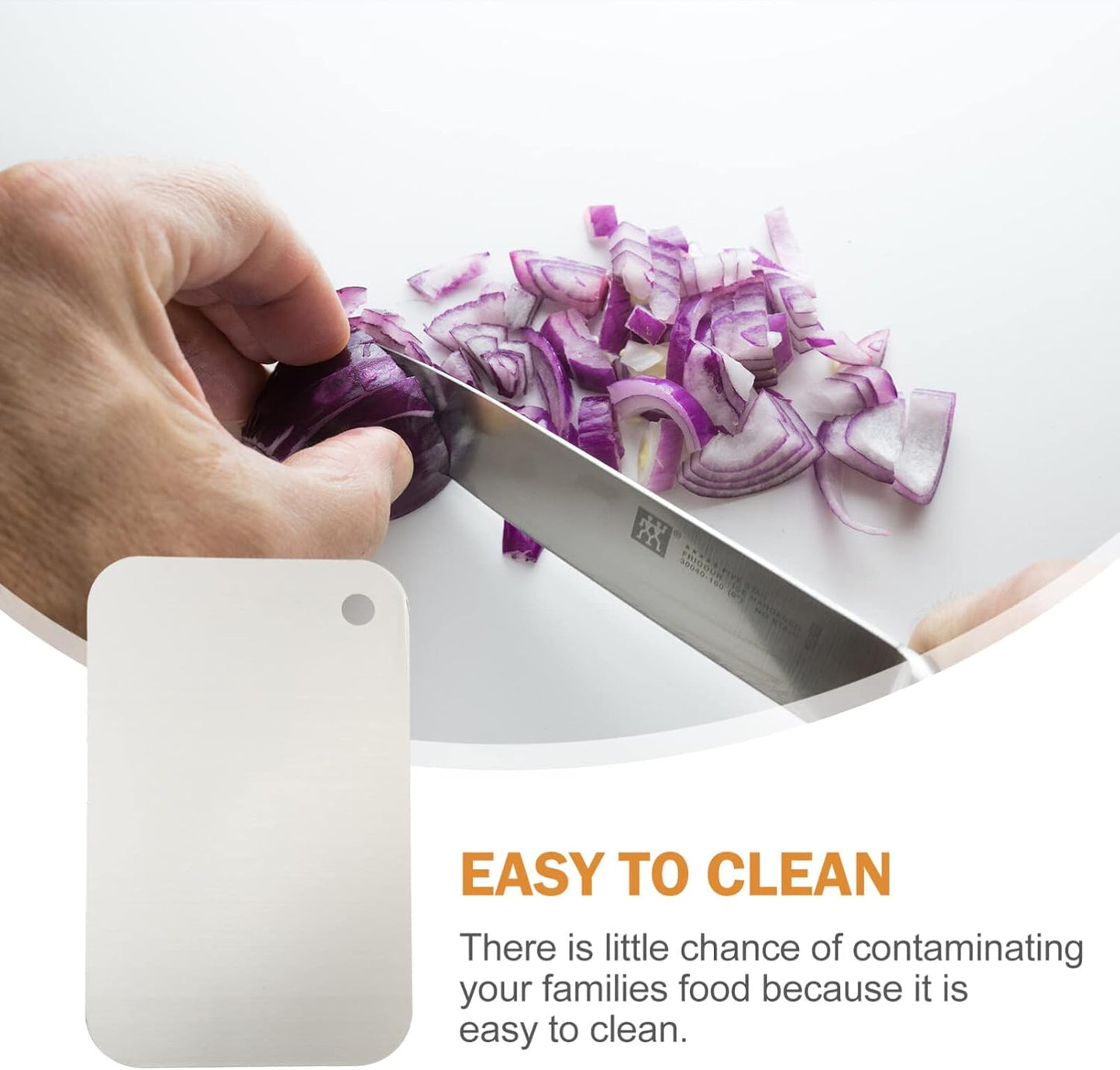 Stainless Steel Cutting Board, Heavy Duty Kitchen Butcher Block for Food, Meat, Cheese, and Vegetables