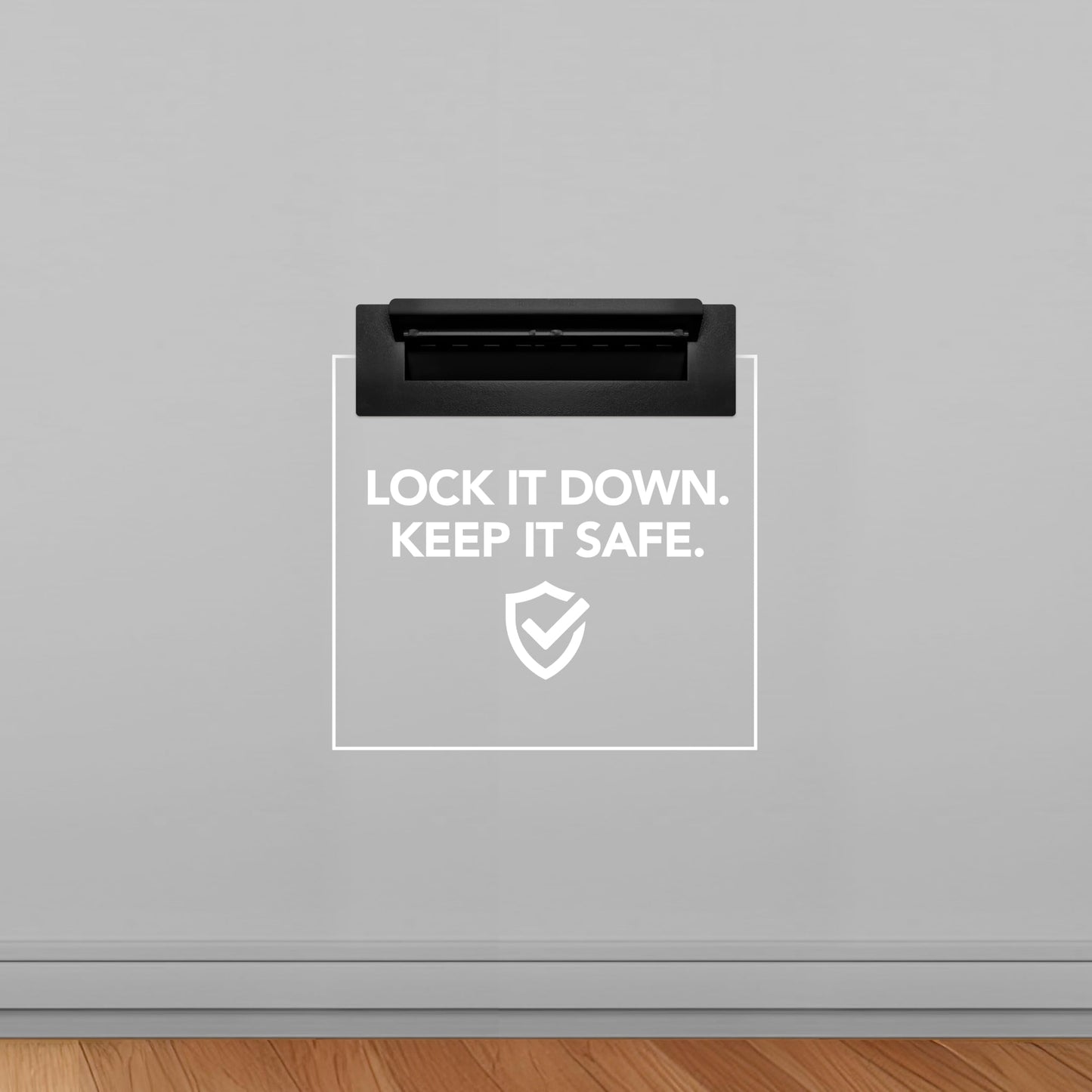 Durabox Through-The-Wall Drop Box Deposit Safe 17 x 13 x 7 - Heavy Duty Steel Mailbox with Lock for Receiving Mail, Checks, Letters, Cash and More for Home, Office and Commercial Use (D700) (Black)