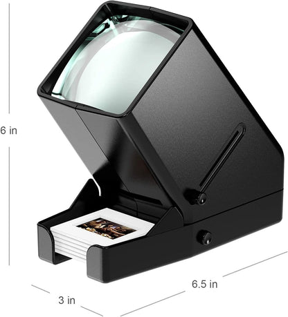 DIGITNOW!35mm Slide and Film Viewer, 3X Magnification LED Lighted Illuminated Viewing,USB Powered/Battery Operation-for 35mm Slides & Positive Film Negatives(4AA Batteries Included)