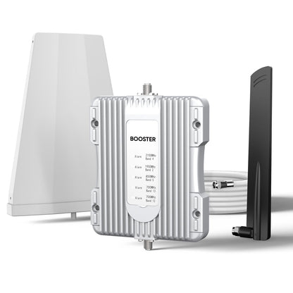 Cell Phone Booster for Home Up to 3,000 sq ft, Cell Booster Data for Band 4/12/17/13/5/25/2, Cell Signal Booster for All U.S. Carriers Verizon, AT&T, T-Mobile-5G 4G LTE 3G FCC Approved