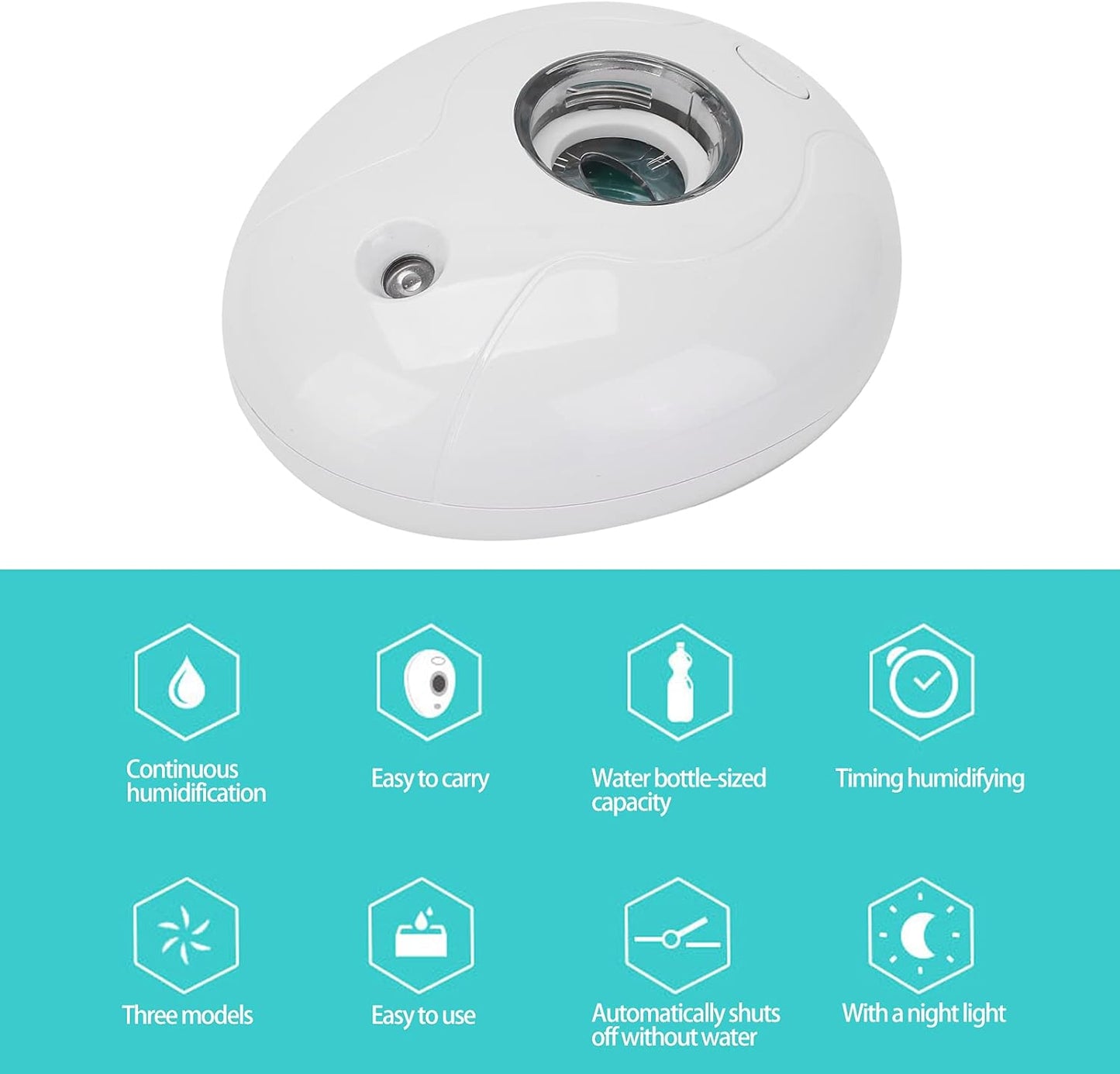 Mini Humidifier, Portable Air Humidifier, USB Plug Noiseless Water Bottle Humidifier for Bedroom Office
