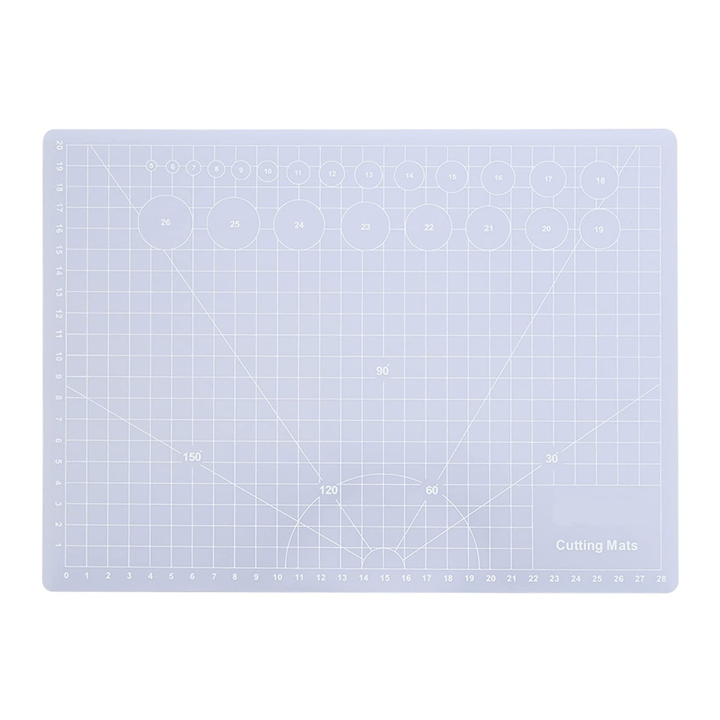 MUNEFE Translucent Cutting Mat, See Through Self Healing Cutting Mat, Non Slip Gridded Cutting Board for Writing, Painting, Paper Sculpture, Etc(A4 Translucent Cutting Board)