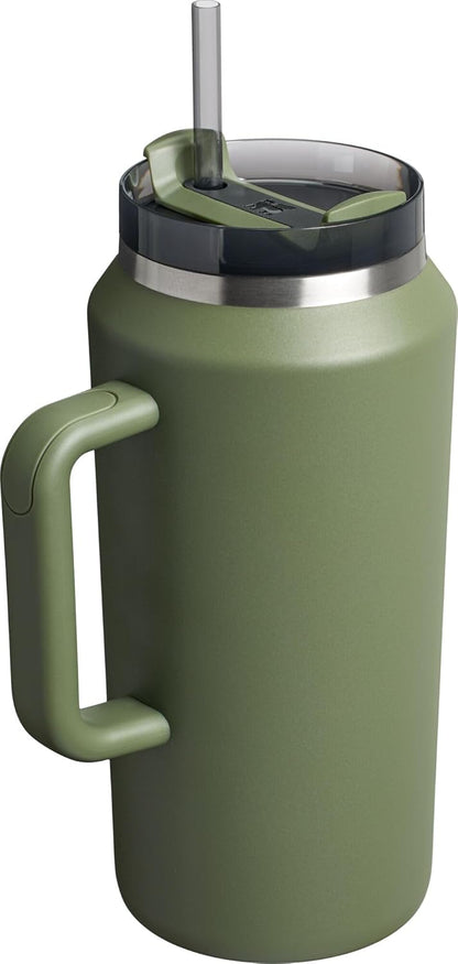STANLEY Quencher H2.0 Tumbler - 64 oz Insulated Stainless Steel Cup with Handle & Straw | BPA-Free | Dried Pine