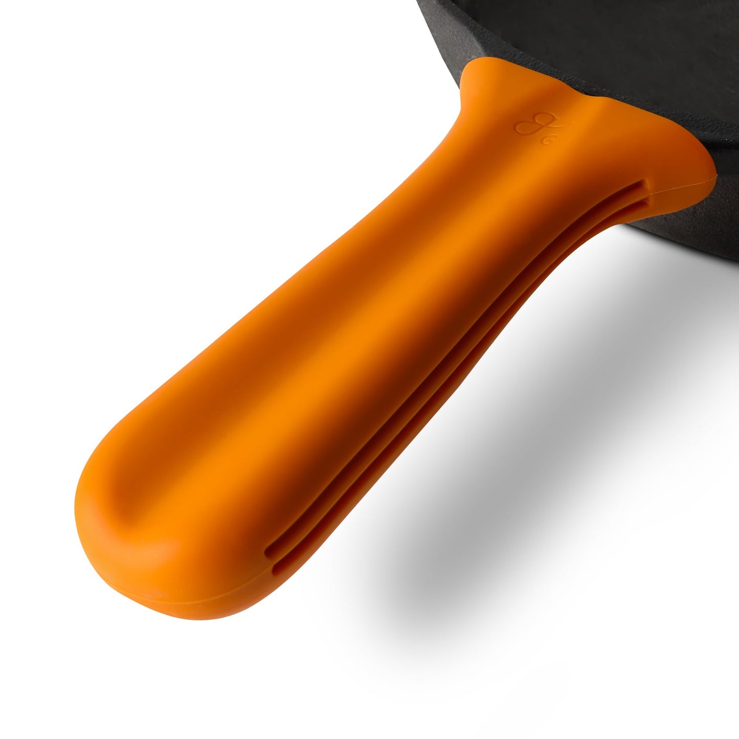 Greater Goods Silicone Handle Cover Designed for Greater Goods Cast Iron Skillet and Griddle, Pumpkin Orange