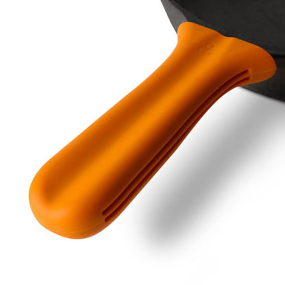 Greater Goods Silicone Handle Cover Designed for Greater Goods Cast Iron Skillet and Griddle, Pumpkin Orange