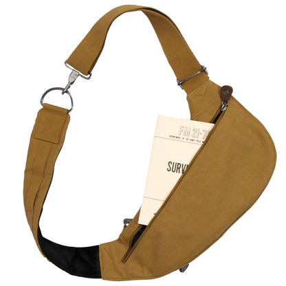 Rothco Vintage Canvas Crossbody Sling Bag – Compact Travel Shoulder Backpack 2L Storage