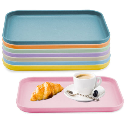 Plastic Art Trays,8 Pack Stackable Activity Tray Crafts Organizer Tray Serving Tray Jewelry Tray for DIY Projects, Painting, Beads, Organizing Supply,8 Color (12.2 x 8.9 Inches)