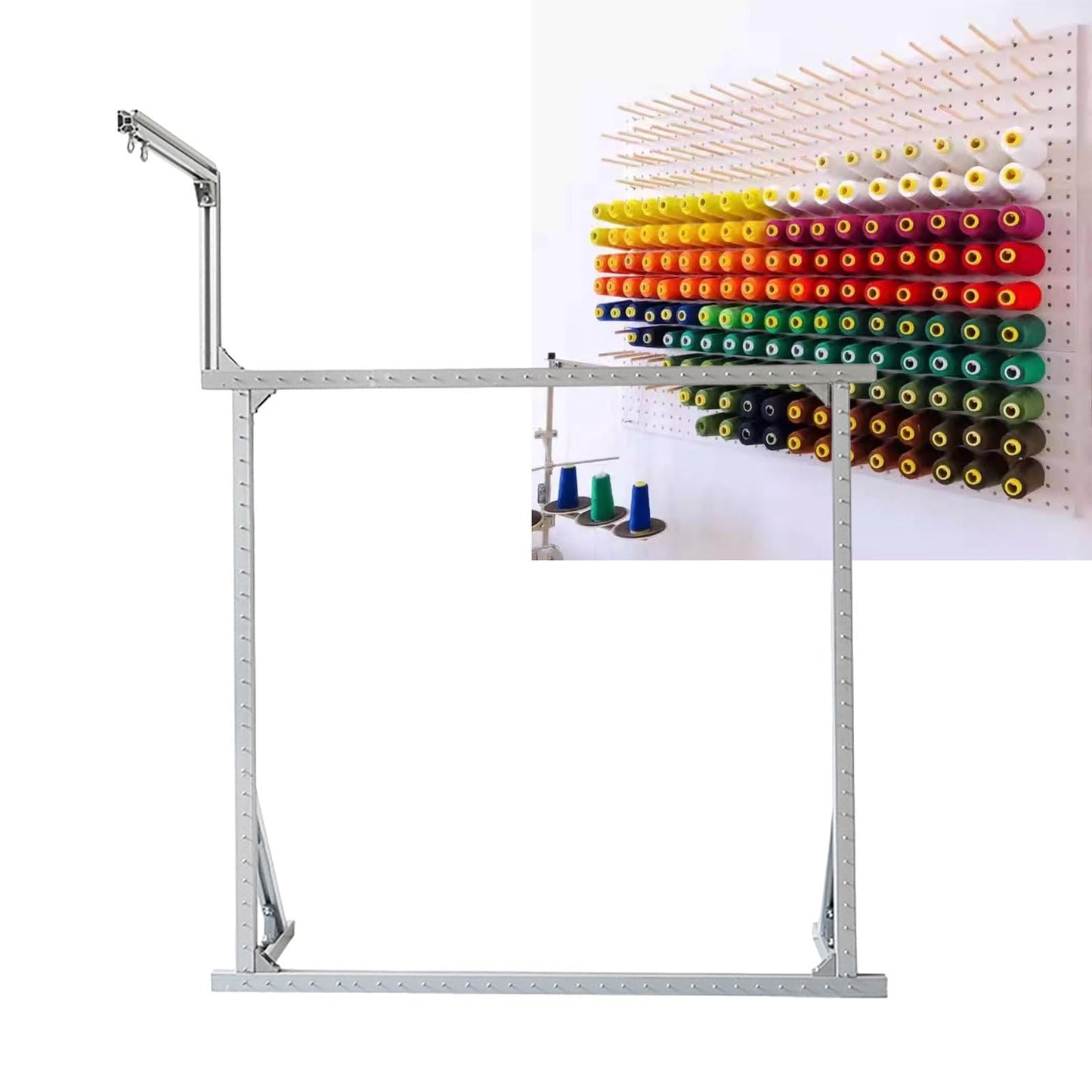 Aluminum Rug Tufting Frame Kit - Sturdy Metal Frame for Rug Making with Primary Tufting Cloth Stand and Tufting Fabric - Ideal Rug Tufting Supplies,70x70cm