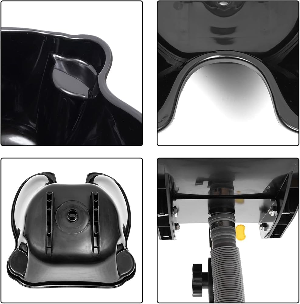 Mobile Shampoo Basin Sink Stand Portable Large Salon Hair Hairdressing Back Wash Shampoo Bowl Deep Basin Hair Washing Sink with Height Adjustable
