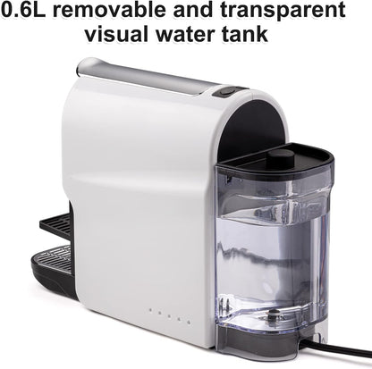 Beanglass Espresso Pod Machine - High Pressure 20 Bar Coffee Maker | 22oz Water Tank & Adjustable Tray