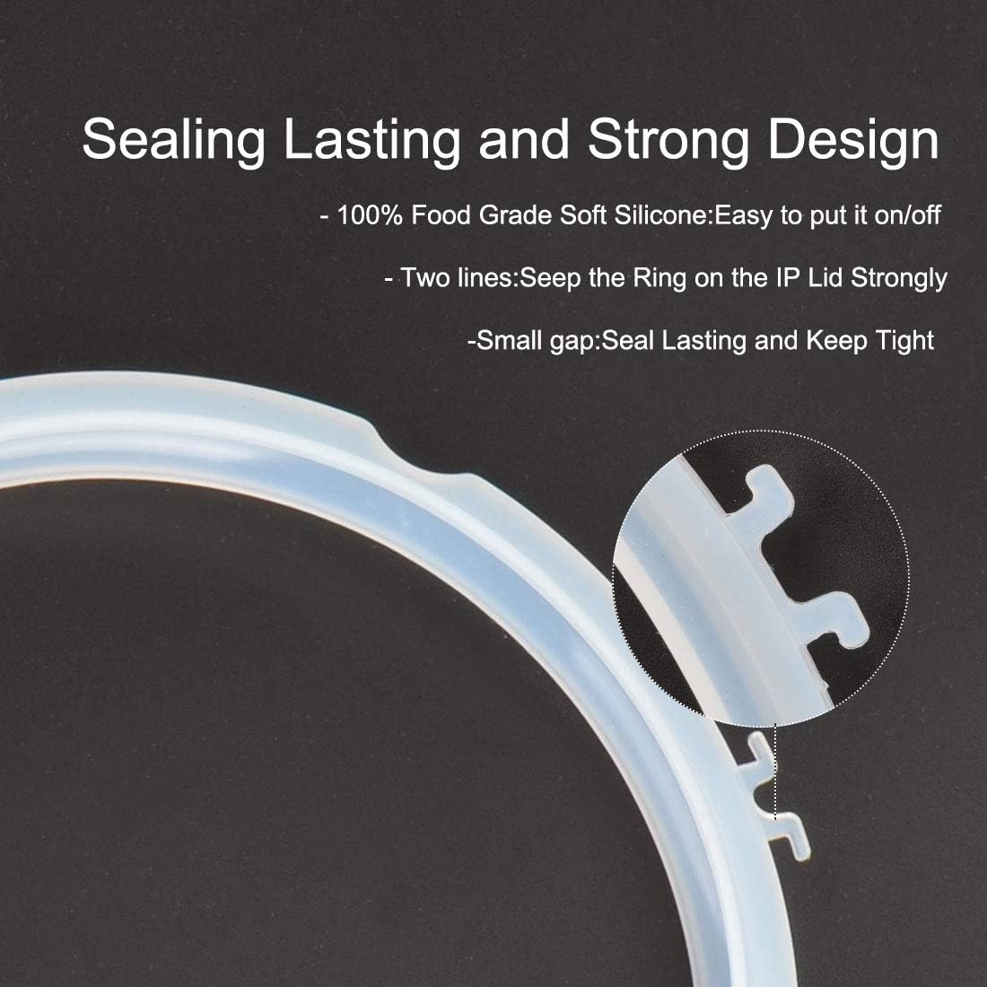 uxcell Silicone Gasket Sealing Ring for Electric, 8.7 Inch Inner Diameter, Fits 5/6 Models