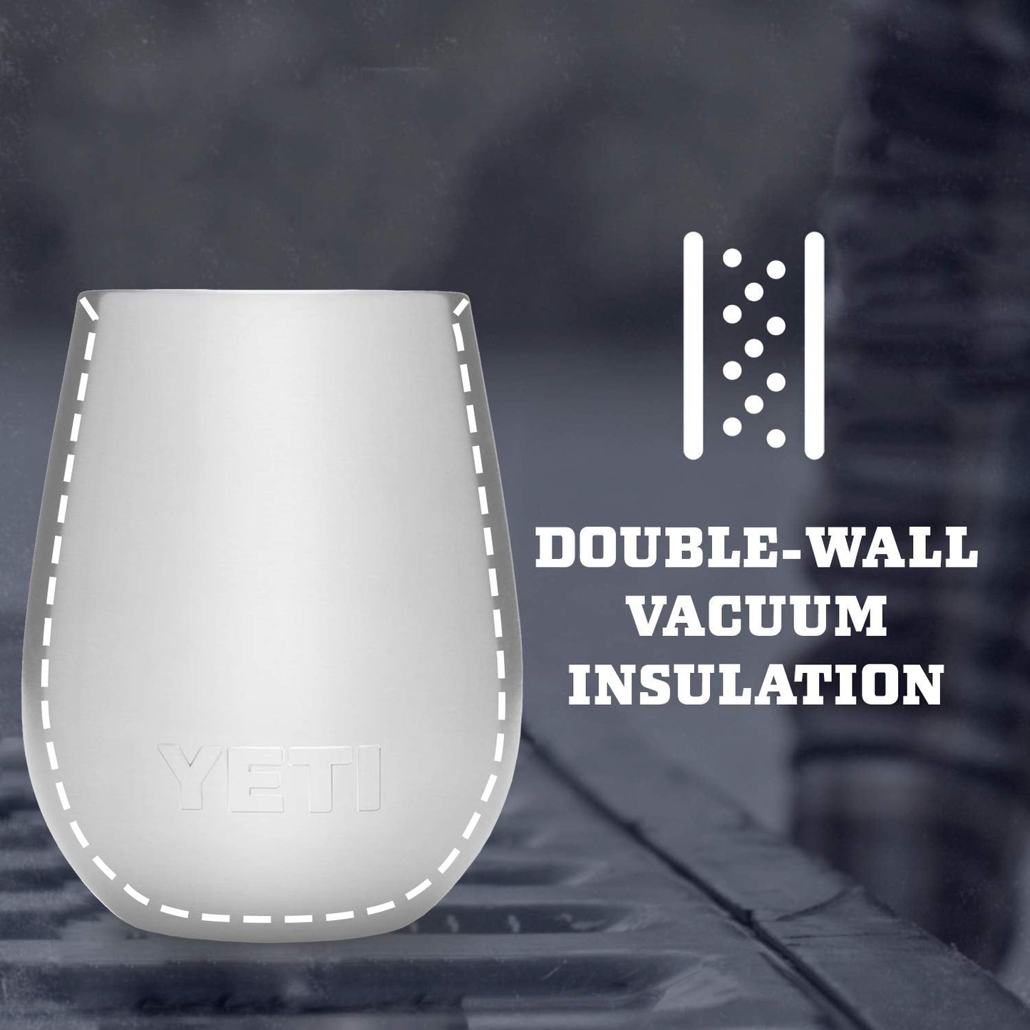 YETI Wine Rambler 10 oz Stainless Steel Vacuum Insulated Tumbler, Seafoam