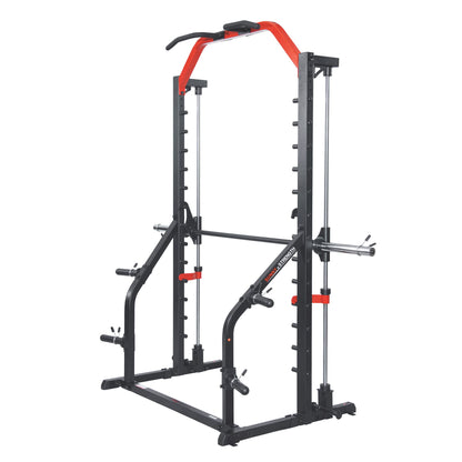 Sunny Health & Fitness Premium Squat Smith Machine - 3 in 1 Multifunction Power Rack with Adjustable Pull Up Bar for Home Gym – SF-XF920021