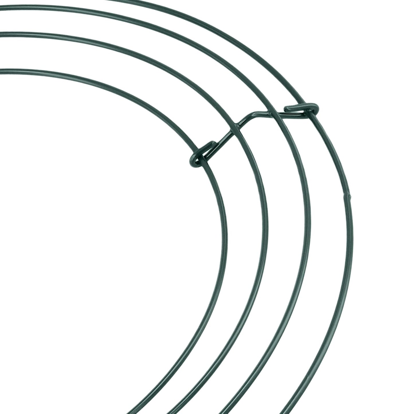 SOUJAP 40 PCS 10 Inch Metal Wreath Frame Ring, Round Green Wire Floral Wreath Form for Party, DIY Crafts, Home Decoration
