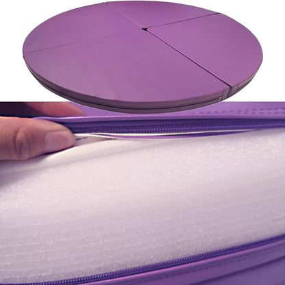 KGBNYSS Static Dancing Pole Purple Crash Mat for Pole Dancing, 3/5/10 cm Thick Gymnastics Crash Landing Mat Pad w/PU Leather Skid Proof Covering(140cm/4.6ft/55in,Thick 5cm/2in)